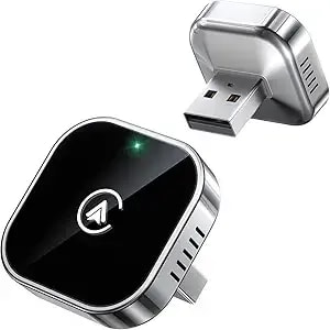 Teeran 2 In 1 Wireless Carplay And Android Auto Adapter - Easy Setup Plug And Play, Fast Seamless Use, Supports 1000+ Cars With Built-In Wired Car Play/Android Auto, Compact Design