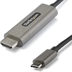 Startech.Com 6ft (2m) Usb C To Hdmi Cable 4k 60hz W/ hdr10 - Ultra Hd Usb Type-C To 4k Hdmi 2.0b Video Adapter Cable - Usb-C To Hdmi Hdr Monitor/Display Converter - Dp 1.4 Alt Mode hbr3 (cdp2hdmm2mh)