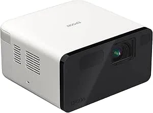 Epson Epiqvision Mini EF21 Portable Smart Laser Projector, Bright 1,000 Lumens, FHD 1080p HDR, 3-Chip 3LCD, Google TV, Netflix, Stereo Speakers, Family Party/Outdoor Backyard/Home Theater - White