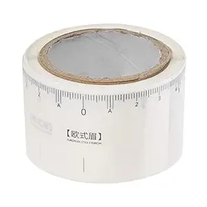 Eyebrow Caliper Ruler, 50 Disposable Eyebrow Ruler Sticker Measure Tool, Makeup Eyebrow Shaping Ruler Sticker Three-Point Positioning Measure Symmetrical Tool(A)