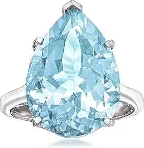Ross-Simons 13.00 Carat Sky Blue Topaz Ring In Sterling Silver