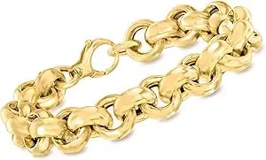 Ross-Simons Italian 14kt Yellow Gold Rolo-Link Bracelet