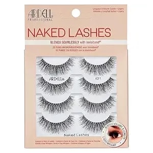Ardell Naked Strip Lashes 421 – Natural-Looking, Long-Lasting False Eyelashes With Invisiband For Seamless Blend, 4 Pairs, 1-Pack