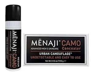 MëNaji Urban Camouflage® Concealer Stick For Men - Skin Foundation Concealer For Dark Circles, Acne, Under Eye - Corrector - Mens Cosmetics - Medium - 0.35oz