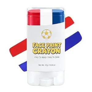 Red White And Blue Eye Black, France Netherlands Soccer Fan Face Paint Crayon, Patriotic Usa Flag Face Paint Makeup, 4th Of July Accessories, Face Body Paint Stick For Worldcup Soccer, Baseball, Rugby