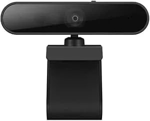 Lenovo HD 1080p Webcam (510 FHD)- Black W/ 4X Digital Zoom, 95° Wide Angle, 360° Rotation Pan & Tilt, Dual Microphones & Windows Hello