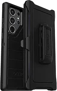 Otterbox Galaxy s23 Ultra (Only) - Defender Series Case - Black, Rugged & Durable - With Port Protection - Includes Holster Clip Kickstand - Microbial Defense Protection - Non-Retail Packaging