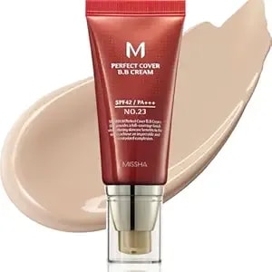 Missha M Perfect Cover Bb Cream No.23 Natural Beige -Light/Medium With Cool/Neutral Undertone Spf 42 Pa +++ 1.69 Fl Oz - Tinted Moisturizer For Face With Spf