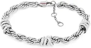 Tommy Hilfiger Women’S Nautical Charms Bracelet With Signature Stripe And Lobster Clasp