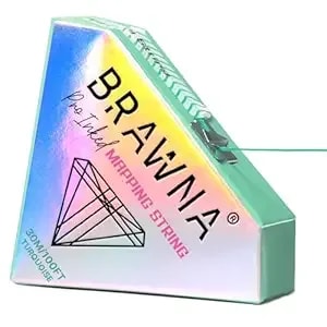 Brawna [ 30 M ] Mapping String For Eyebrow And Lip Measuring - Pmu Supplies - Pre Inked Mapping Thread - Microblading Kit - Turquoise