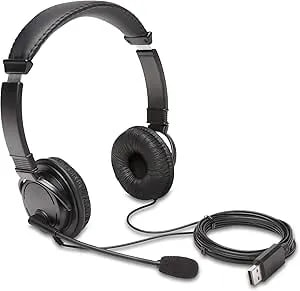 Kensington Usb Hi-Fi Headphones With Microphone (k97601ww), Black