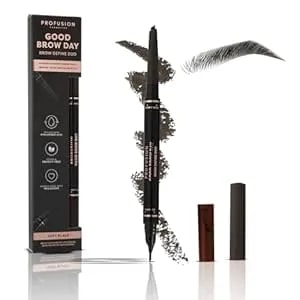 Profusion Cosmetics Good Brow Define Duo With Precision Pen And Pomade Pencil For Eye Catching Brows, Unlock Your Brow Potential With Long Wearing Makeup Kit (Soft Black)
