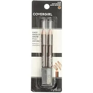 Covergirl Brow & Eye Makers Brow Shaper & Eyeliner, Soft Brown 510, .06 Oz (Pack Of 4)