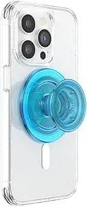 Popsockets Phone Grip For Magsafe, Magnetic Holder, Phone Stand, Blue - Electric Blue Translucent