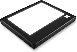 Kodak Photo Light Box, Tracing Light Box, 98% Color Accuracy, White, 7"x5" - 98% Color Accuracy, Flicker-Free Led Light, Usb Or Aaa Power, 35mm Slides & Medium-Format Negatives, Product Photography