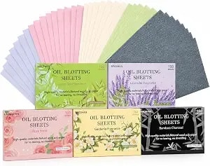 5 Packs Oil Blotting Sheets For Face - Maqihan 5 Scents,750 Counts Oil Absorbing Sheets Blotting Paper For Oily Control Skin Paper Face Oil Sheets Premium Bamboo Charcoal Blotter Paper For Women
