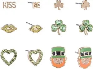 Hallmark St. Patrick'S Day 6 Pair Stud Earring Set