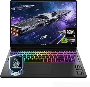 Hp Omen Max 16” Gaming Laptop, Amd Ryzen Ai 7 350, Geforce Rtx 5070, Wqxga (2560 * 1600) 240hz Ips Display, 3 Heat Dissipation Design, Rgb Keyboard, Omen Ai, Win 11 Home (Black, 32gb Ram - 1tb Ssd)