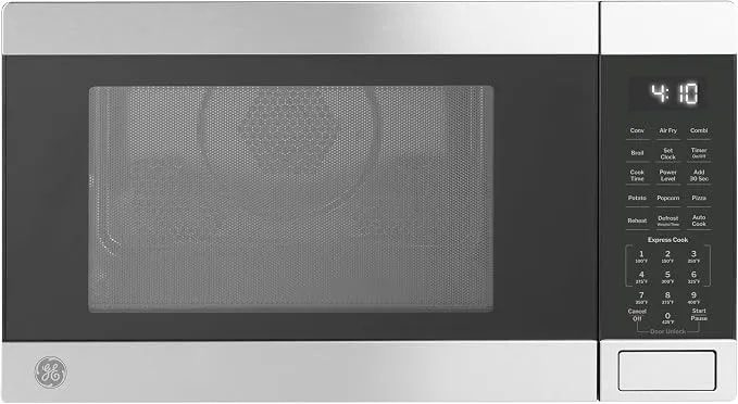 Ge gcst10a1wss Countertop Microwave Oven (Stainless Steel) - Stainless Steel, Combines Microwave, Air Fry, Convection, And Broil, Child Lock Technology, 4 Convenience Cook Settings