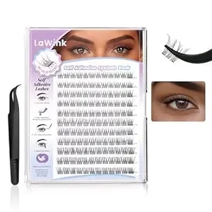 Self Adhesive Lash Clusters 132pcs Natural Eyelashes Clusters No Glue Needed Lash Clusters 10-16mm C Curl Wispy Look Press On Lashes Pre Glued Eyelash Clusters Easy To Apply Beginner Friendly
