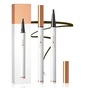 Eyebrow Magic Pencil 4 Fork Tip 3d Microblading, 2025 Upgrade Magic Eyebrow Pencil, Eye Brown Makeup Long Lasting Eyebrow Pencils Stay On All Day (Dark Brown)