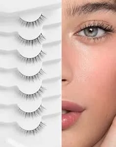Natural Lashes Natural Eyelashes Short Eyelashes Natural Look False Eyelashes Wispy Eye Lashes 10mm Small Lashes Fake Lashes k50