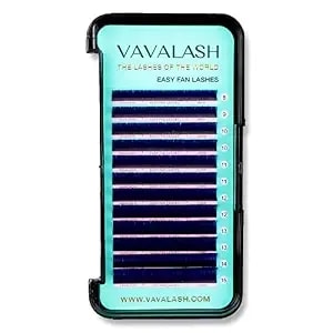 Vavalash Colored Easy Fan Eyelash Extensions 0.07 C Curl 8-15mm Mixed Tray Blue Self Fanning Lashes 2d-10d Colorful Volume Lash Extensions（Blue,0.07-C-8-15 Mix）