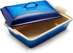 Le Creuset Heritage Stoneware Covered Baker, 4 Qt, Exclusive Color: Azure Blue