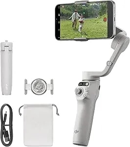 Dji Osmo Mobile 6, 3-Axis Phone Gimbal, Object Tracking, Built-In Extension Rod, Portable And Foldable, Gimbal Stabilizer For Iphone, Android, Youtube Tiktok Video, Platinum Gray