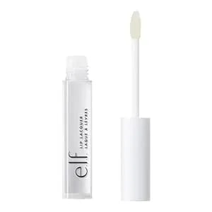 E.L.F. Lip Lacquer, Nourishing, Non-Sticky Ultra-Shine Lip Gloss With Sheer Color, Infused With Vitamins A & E, Vegan & Cruelty-Free, Clear