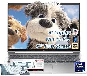 Hp Probook 460 g11 Business Laptop, 16" Fhd Display, Intel Core Ultra 5 125u (Beats i7-1355u), 8gb ddr5 Ram, 512gb Pcle Ssd Lifetime Win 11 Pro With Al Copilot, Wi-fi6, Wolf Security, Patented Kb Kit