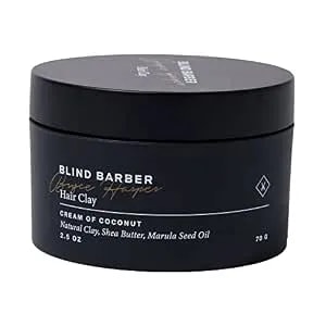 Blind Barber Bryce Harper Hair Clay - Matte Clay Pomade For Men - Medium To Strong Hold - Infused With Kaolin, Shea Butter & Marula Seed Oil - Coconut Scent (2.5 Oz)