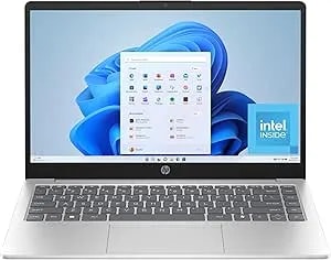 Hp 14 Inch Laptop, Hd Display, Intel Processor n200, 4 Gb Ram, 128 Gb Ufs, Intel Uhd Graphics, Windows 11 Home In S Mode, Natural Silver, 14-ep0500nr
