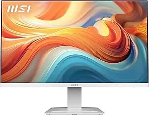 Msi Pro mp273w e14a 27-Inch Ips 1920 X 1080 (Fhd) Gaming Office Monitor, 144hz, Free-Synch, Hdmi, Displayport, Vga Port, Vesa Mountable, Tilt, Speaker, 4-Side Slim Bezel 1ms, White