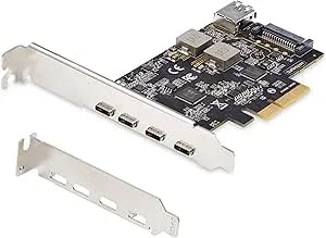 Startech.Com 5-Port USB Pcie Card, USB 3.2 10Gbps, PCI Express Card With 4X USB-C Ports, 1x USB-A Internal Port