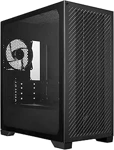 Cooler Master Elite 301 Lite Micro-ATX High Airflow Minimalist PC Case, 365mm GPU Max, Compatible RTX 5080 - RX 7090 XT, 280mm AIO Max, Type C, Tempered Glass, 120mm PWM Fan, Intakes Grill