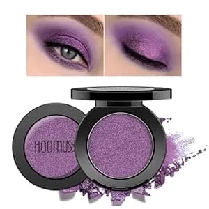 Purple Eyeshadow Shimmer Handmade Pressed Eyeshadow Palette, Long Lasting With No Creasing Pigmented Intense Color Purple Eye Shadow- Shimmerpurple