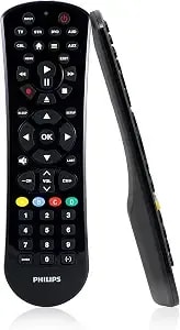 Philips Universal Remote Control For Samsung, Vizio, Lg, Sony, Sharp, Roku, Apple Tv, Rca, Panasonic, Smart Tvs, Streaming Players, Blu-Ray, Dvd, Simple Setup, 6-Device, Black, srp9263c/27