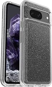 Otterbox Google Pixel 8 Symmetry Series Clear Case - Stardust (Clear/Glitter), Ultra-Sleek, Wireless Charging Compatible, Raised Edges Protect Camera & Screen (Ships In Polybag)