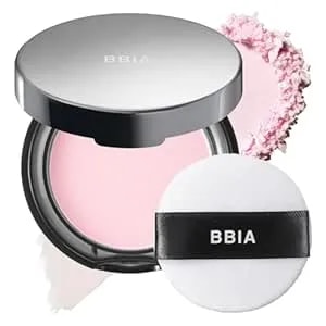 Bbia Eau Powder Pact - 4 Colors, Pressed Powder Compact With Mirror And Puff, Makeup Setting Finishing Blurring, Sebum & Oil Control, Natural Korean Face Makeup (03 Blossom Pink, Pack Of 1)