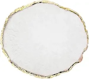 Resin Nail Art Palette, Nail Polish Palette Gold Edge Gel Color Makeup Display Board, Cosmetic Mixing Tools