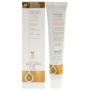One 'N Only Permanent Hair Color - Permanent Hair Dye Made With Argan Oil - Delivers Rich, Accurate Tones With Gray Coverage - Improves Moisture & Elasticity - 8n Light Natural Blonde (3 Oz)