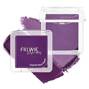 2-Pack Cream Powder Blush Duo For Medium To Deep Skin Tones, Same-Shade Cool Violet, Lasting, Buildable, Vibrant & Natural-Looking Cheek Color Dewy Cream Soft-Matte Powder Finish (Violet Veil)