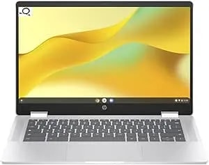 Hp 14" Hd Chromebook, Intel n200 Processor, Intel Uhd Graphics, 4gb Ram, 128 Gb Ufs Flash Storage, Wi-fi6, Bluetooth, Chrome Os, Glacier Silver