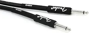 Fender Professional Series Instrument Cable, Guitar Cable, Guitar Accessories, Straight/Straight, Black, 25ft