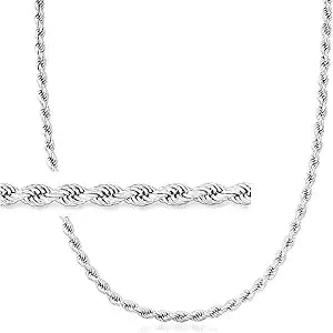 Ross-Simons 4mm Sterling Silver Rope-Chain Necklace