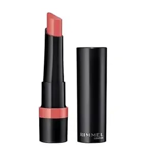 Rimmel Lasting Finish Matte Lipstick - All-Day Intense Lip Color With Exclusive Ruby And Diamond Complex - 145 Peach Petal, .14oz