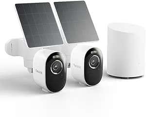 Reolink Home Hub Mini With 2x Argus 3 Pro+Solar Panel, Solar Security Cameras Wireless Outdoor, 2.4/5 Ghz Wifi, Solar/Battery Powered, Smart Detection, Motion Recording, No Monthly Fee