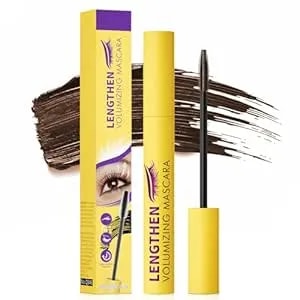 Bubble Mascara, 2025 Upgrade Waterproof Lengthening Mascara, Smudge Proof Brown Mascaras For Everyday Makeup, Mascaras For Sensitive Eyes (Brown, 1pcs)