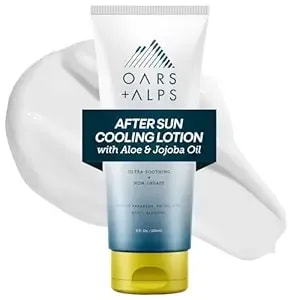 Oars + Alps After Sun Cooling Lotion, Includes Aloe Vera And Cucumber Extract For Sunburn Relief, Fresh Cut Aloe Scent, 8 Fl Oz